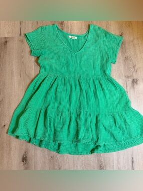 Rip Curl Premium Surf Dress - Green Cotton Gauze - [M] - Like New